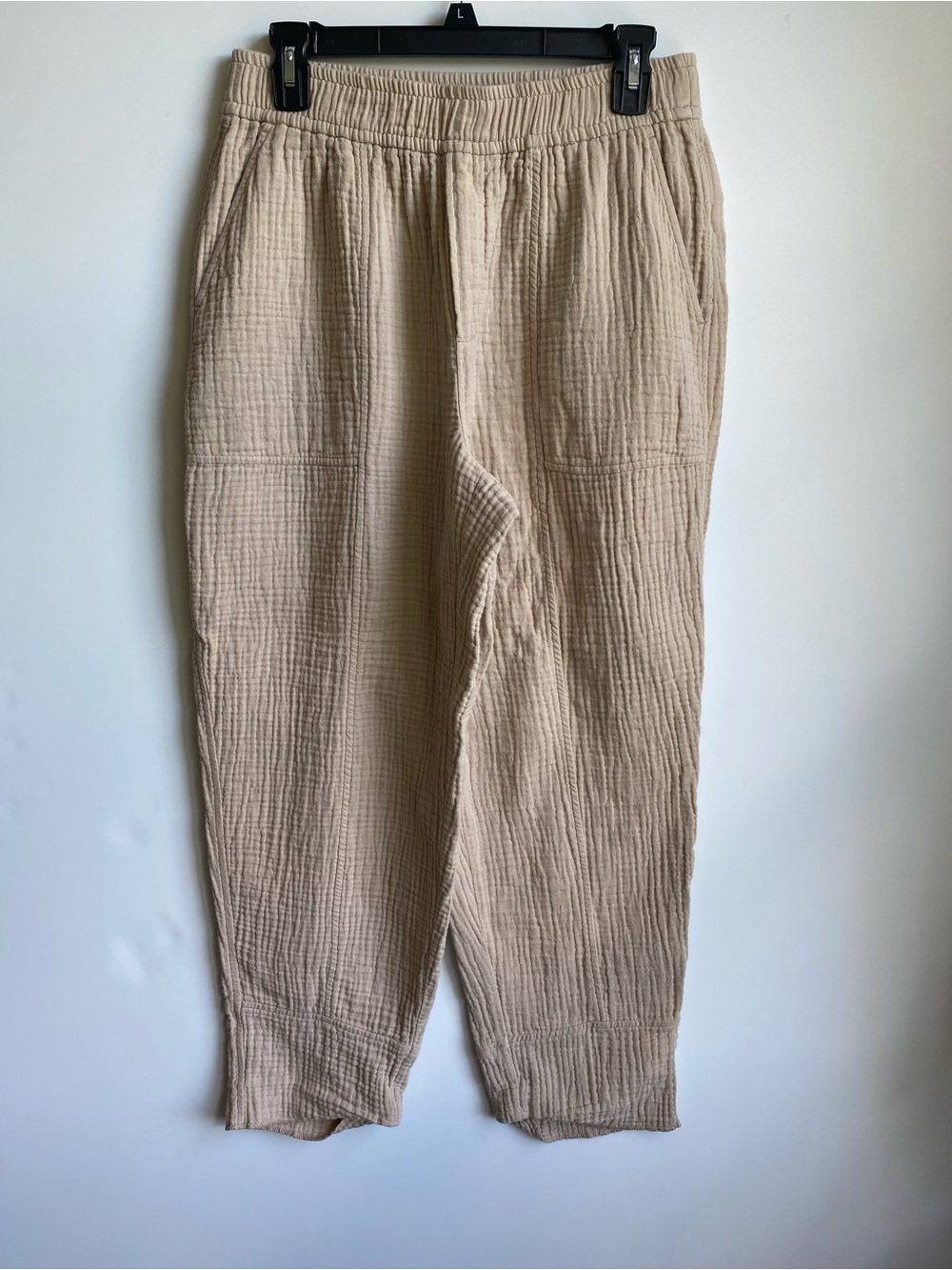Madewell 100% Cotton Muslin Tan Straight Pull On Pants MT